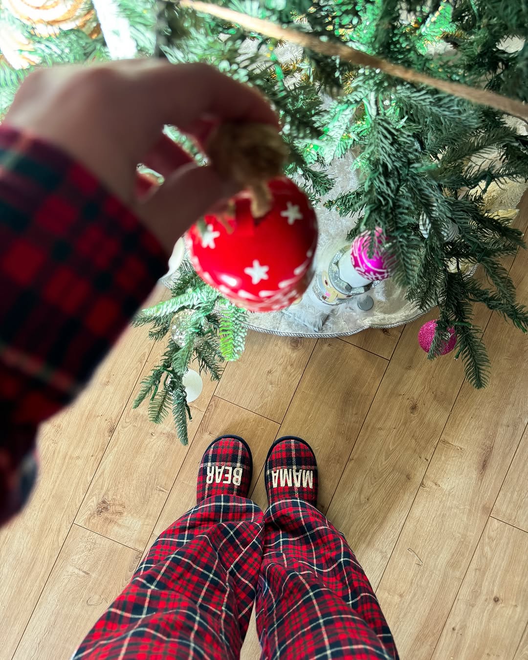 Instagram post by @lanaato for King of Christmas. Caption reads: Been living in these slippers and PJs lately. If....