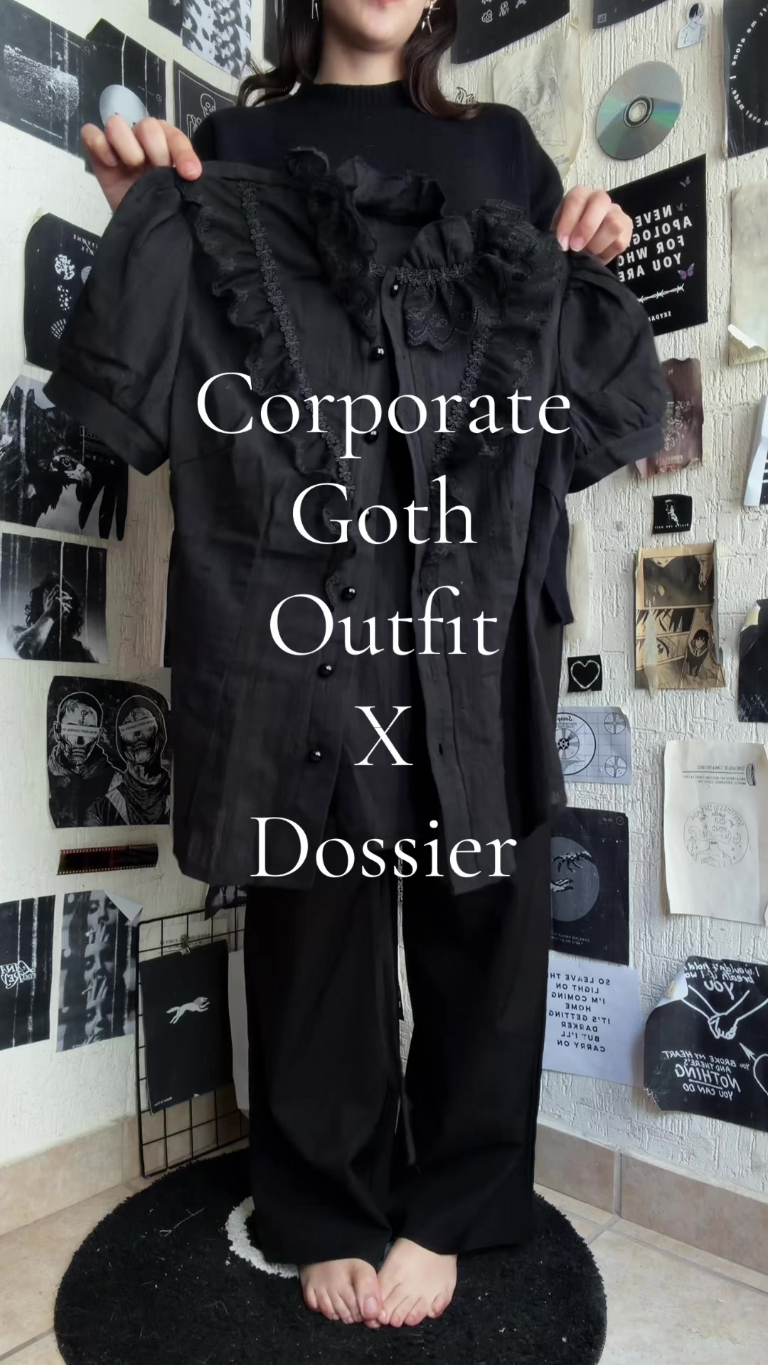 TikTok post by @annnlenn for Dossier. Caption reads: [...] 💀🖤🗡️ With my favorite fragrance from....