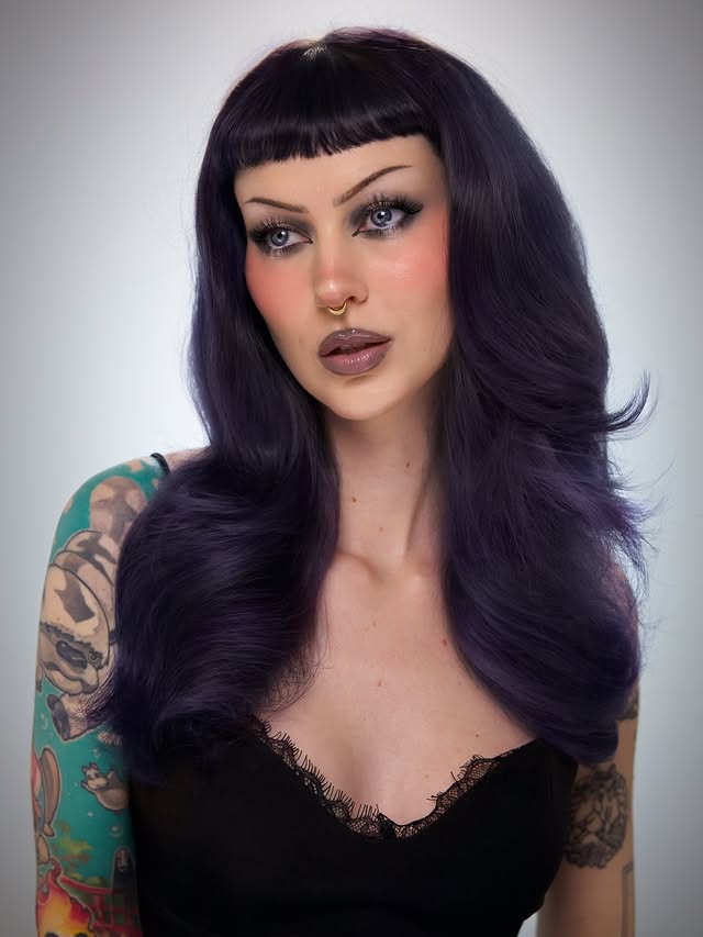 Instagram post by @evelina.forsell for Arctic Fox Hair Color. Caption reads: [...] new shade Witches Delight from....