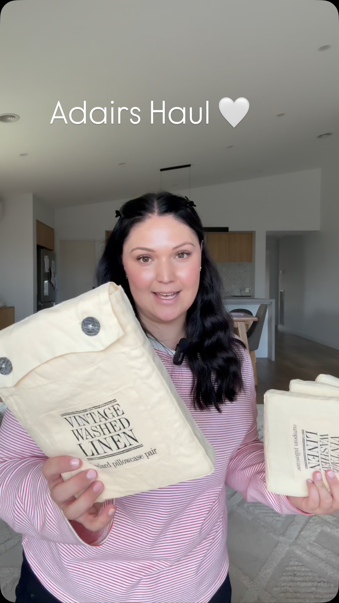 Instagram post by @theorganisedeverydaymum for Adairs. Caption reads: Adairs Haul 🤍

Adairs 1 - Bank Account 0! 

Fresh....