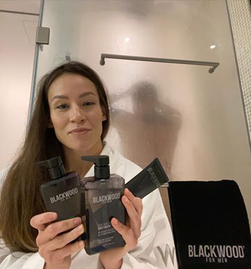 Instagram post by @jinhyufrey for Blackwood For Men. Caption reads: [...] week is here and I teamed up with....