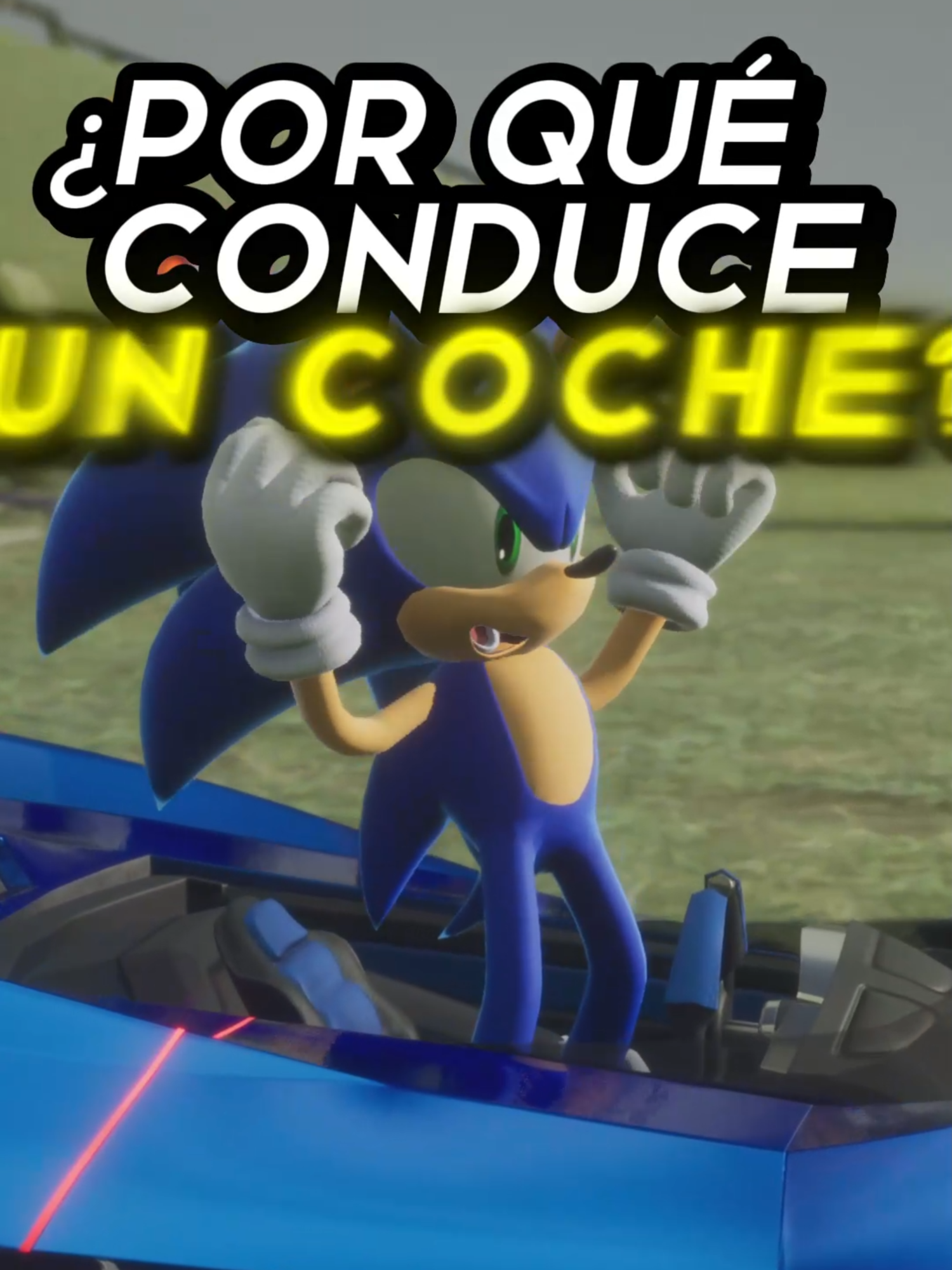 TikTok post by @vandalonline for SEGA. Caption reads: ¡Juega YA a SONIC RACING CROSSWORLDS! 🔥....