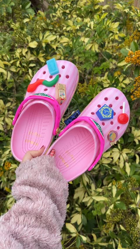 Instagram post by @potterthings for Crocs. Caption reads: Obsessed is an understatement 😍 @crocs.