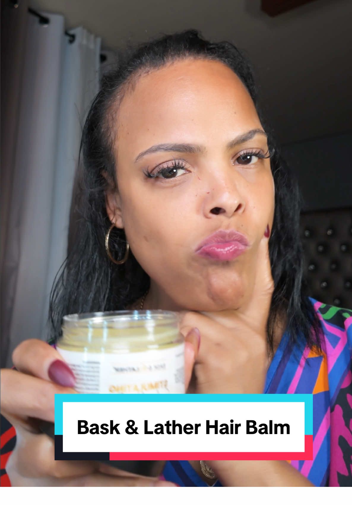 TikTok post by @shestrulytasha for Bask and Lather Co. Caption reads: [...] like I did as a kid — but this @Bask and....