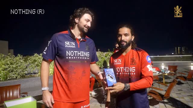 Instagram post by @royalchallengers.bengaluru for nothing. Caption reads: [...] fifty, Rajat Patidar gets a Nothing (4a)....