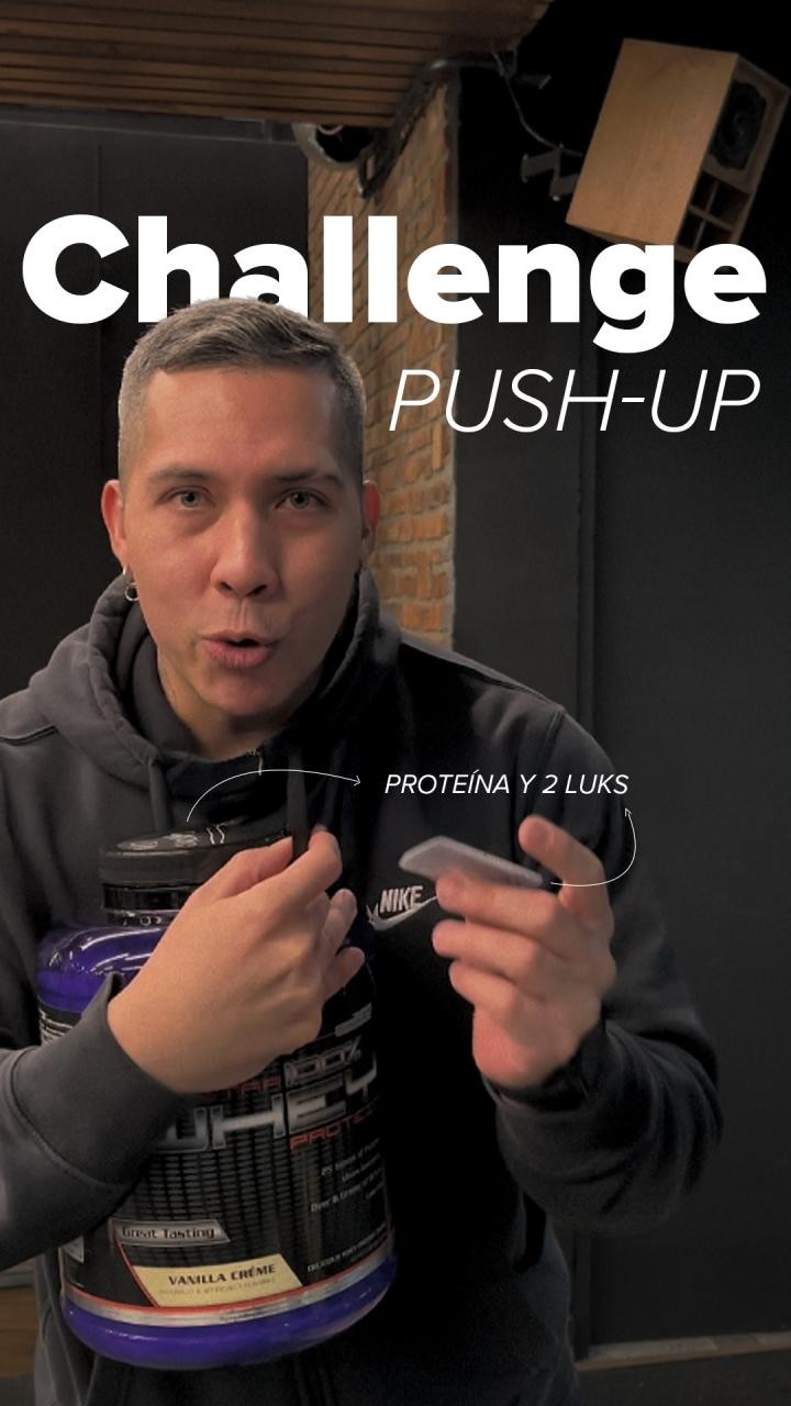 Instagram post by @srstrong_ for ALLNUTRITION. Caption reads: ¿PROTEÍNA DE 5LB + Dinero? 💥 
¡Un challenge de....