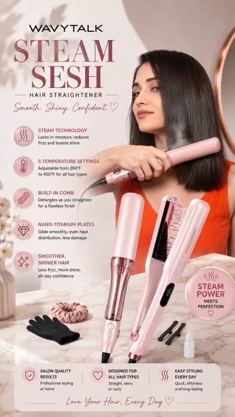 Instagram post by @ugc.bypera for WavyTalk. Caption reads: [...] your new hair routine favorite! 💕✨ The....