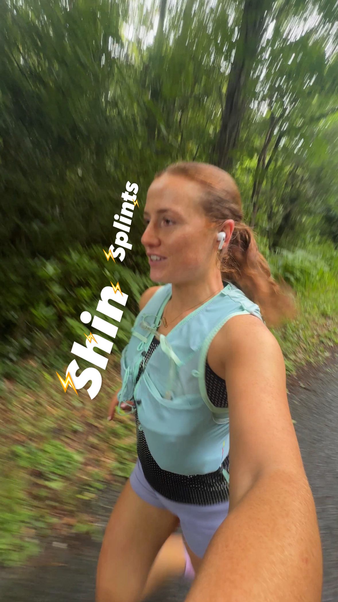 Instagram post by @soulfullyginger for Enertor. Caption reads: ad RAISE A HAND if shin splints have (un)welcomed....