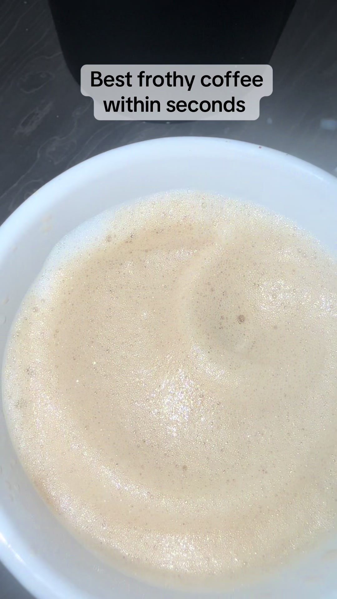 TikTok post by @hijaabismybae for Keplin. Caption reads: [...] frother gives me immense happiness 😂....