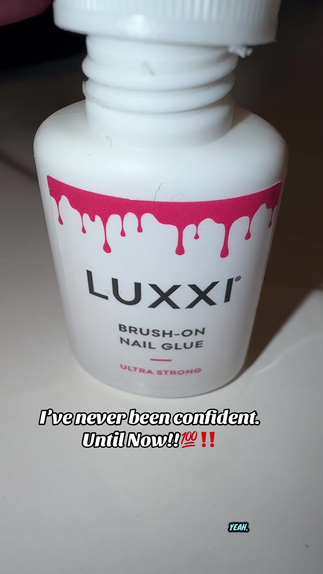 TikTok post by @lexy_goes_fit_n_glam for Luxxi Nails. Caption reads: [...] This Confident with Press On Nails! @LUXXI....