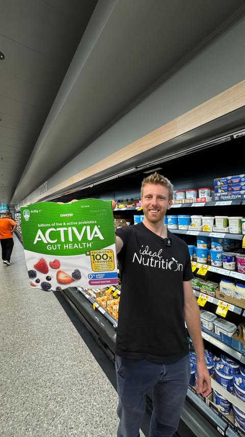 Instagram post by @aidan_the_dietitian for Activia. Caption reads: Not all yoghurts are created equal 🥣 Activia is a....