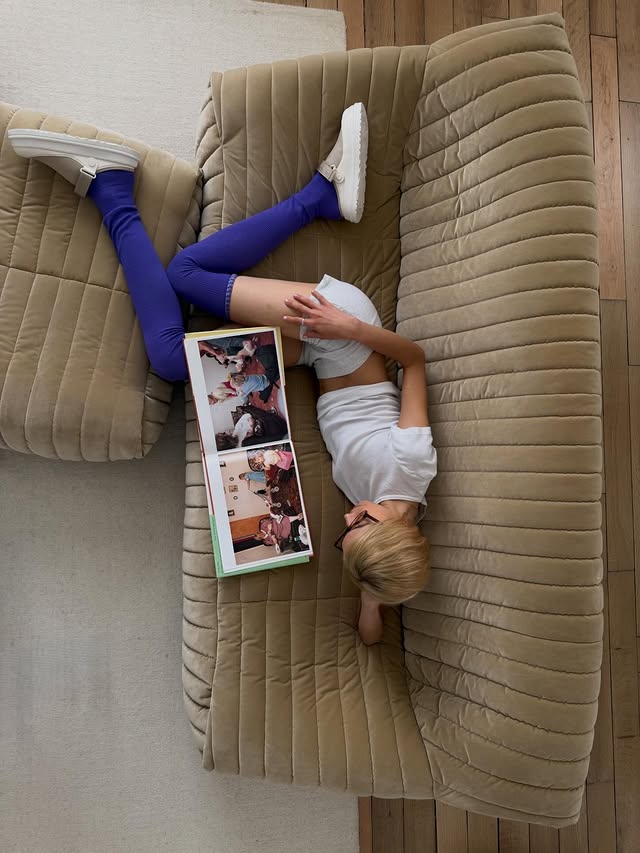 Instagram post by @lea_jul for UGG. Caption reads: If it exists i’ve probably laid on it @uggineurope....