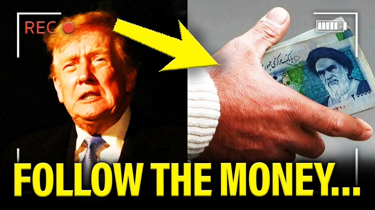 YouTube post by @MeidasTouch for DeleteMe. Caption reads: [...] profit from the sale of Tether to Iran!....