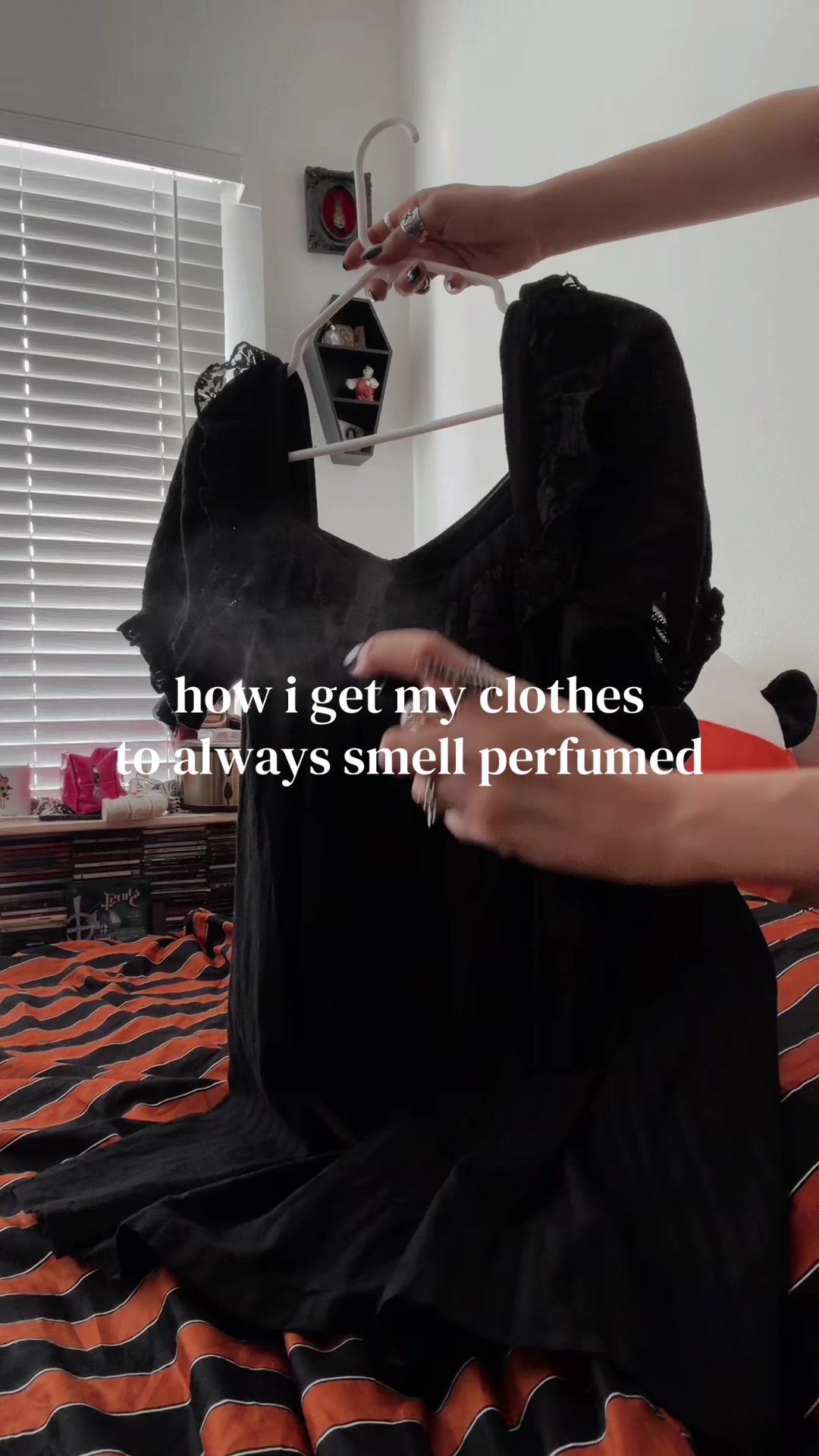 TikTok post by @xknifeplay for DedCool. Caption reads: without using perfume ofc 👻 @dedcool has me in a....