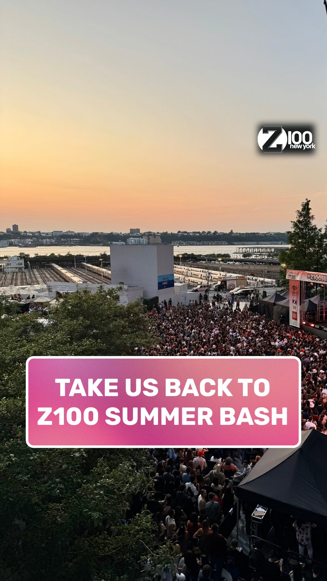 Instagram post by @z100newyork for Wells Fargo. Caption reads: Mentally, we’re still there!!!! ❤️ Thank you to....