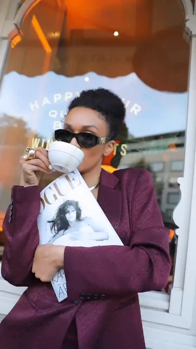 Instagram post by @pearlthusi for KARL LAGERFELD. Caption reads: PEARL X KARL in Paris.
Available at all....