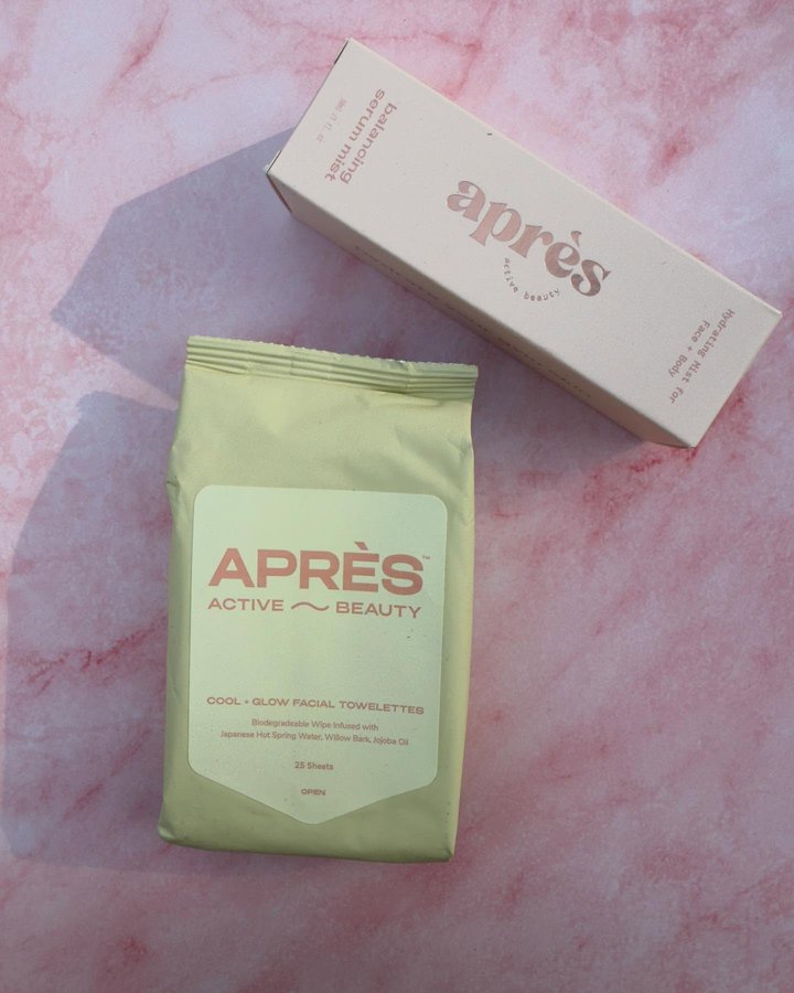 Instagram post by @thesmithreviews for Après Beauty. Caption reads: [...] looked or felt so good. Loving these Après....