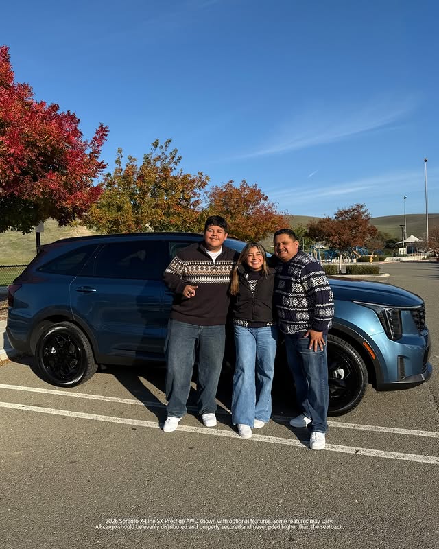 Instagram post by @thesalguerofam_ for Kia. Caption reads: [...] Tamales loaded, mission accepted! 🎁 The Kia....