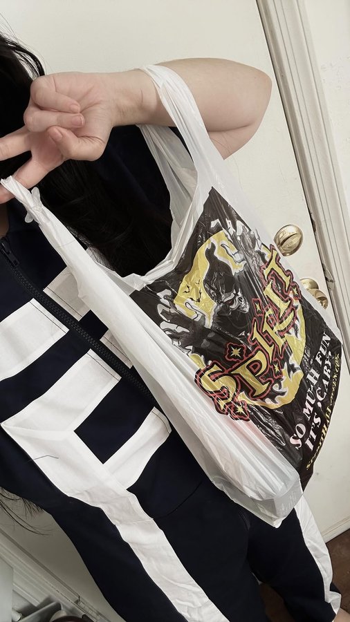 Instagram post by @twinbuns for Spirit Halloween. Caption reads: [...] get in the car right now and go to....