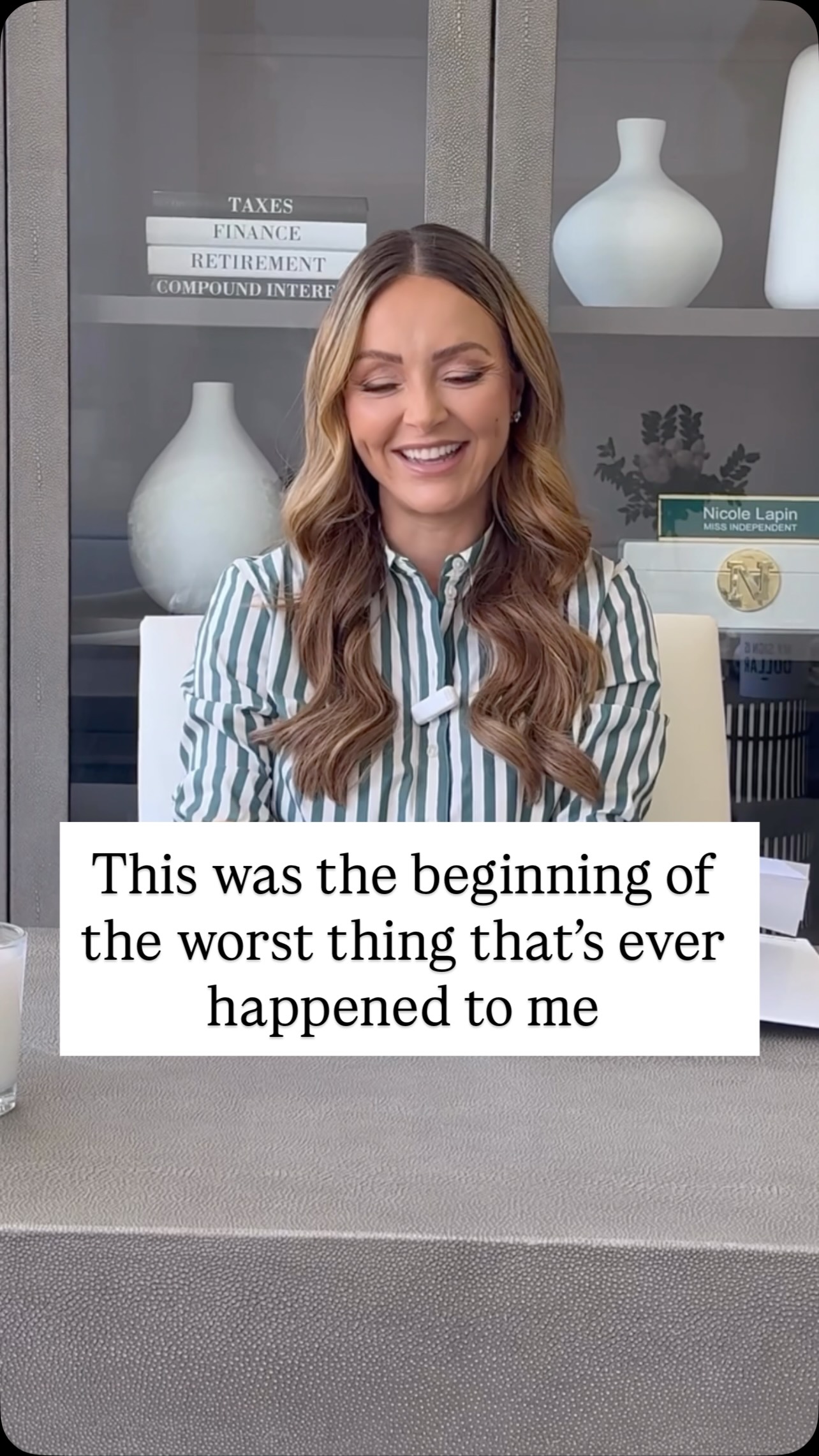 Instagram post by @nicolelapin for US Bank. Caption reads: In January, I lost my home, my studio and my....