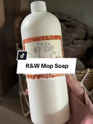 TikTok post by @thedailywith_kaylee for R&W Co.. Caption reads: RUN! Fall scents are back in the @R&W Co. mop....