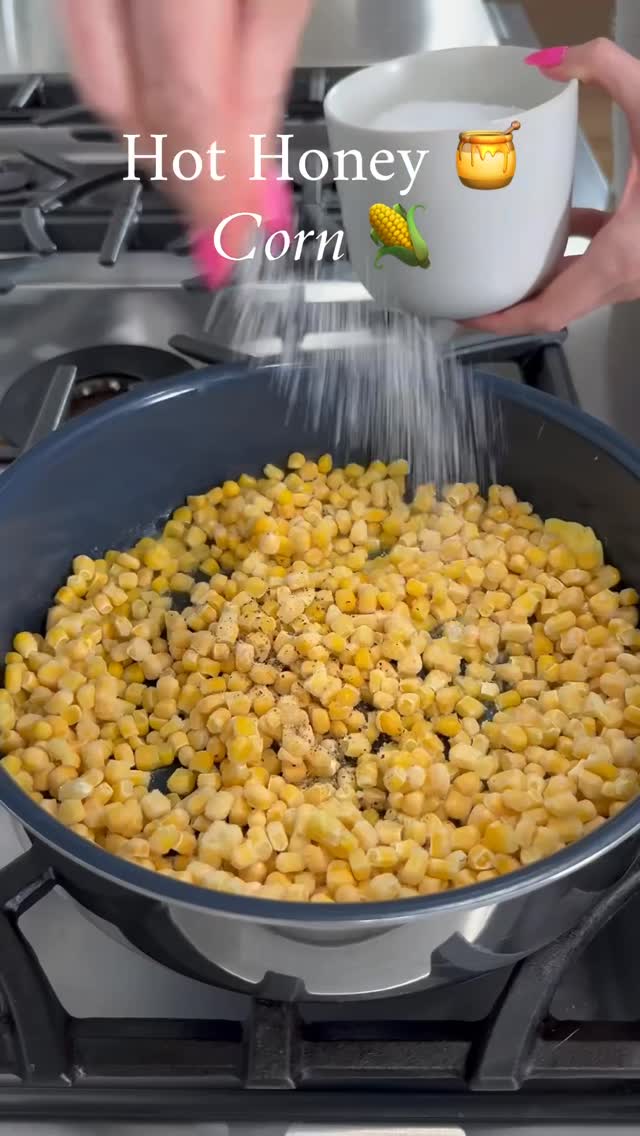 Instagram post by @thesaltycooker for Harris Teeter. Caption reads: Hot Honey Butter Corn. This side dish may be the....