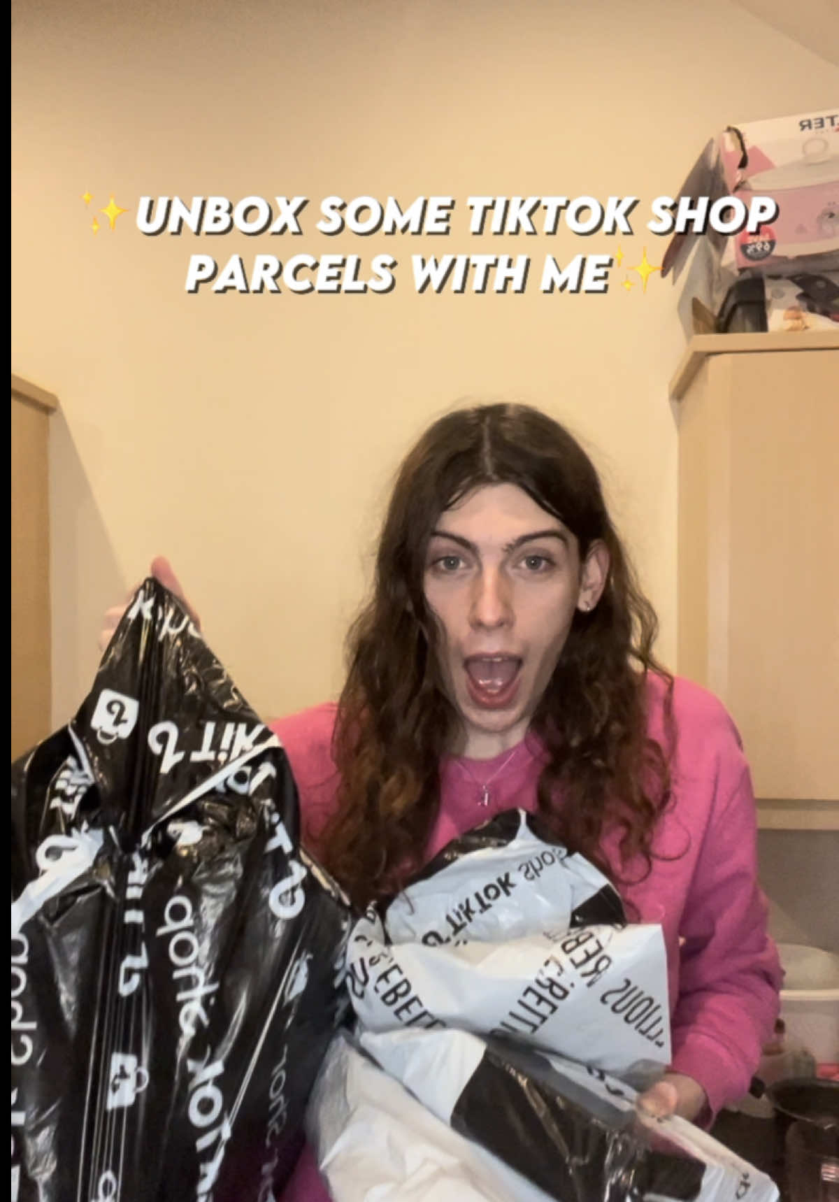 TikTok post by @elektra1421 for Exploded Sweets. Caption reads: unbox some tiktok shop parcels with me #fyp....