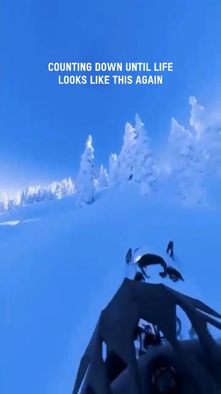 Instagram post by @jeremy_mercier_colorado for Ski-Doo. Caption reads: Nothing but powder for months and....