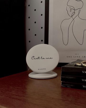 Instagram post by @theriz___ for KaseMe. Caption reads: Phone charger, but make it chic 🤍
At....