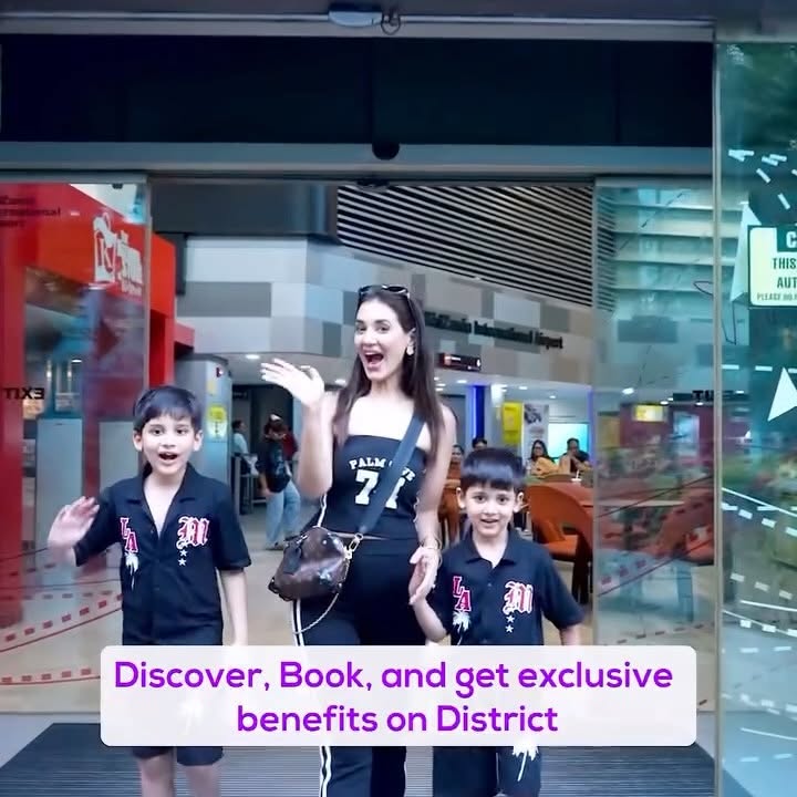 Instagram post by @deekshamishraofficial for KidZania. Caption reads: [...] screen time for real-time fun at....
