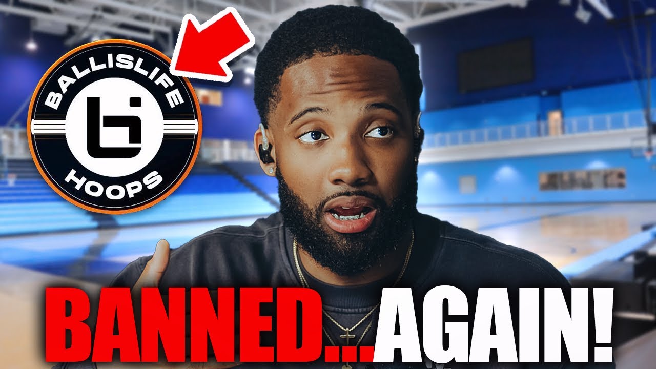 YouTube post by @bellis98 for PrizePicks. Caption reads: BallisLife BANNED Me Again…SMH! *My Response*.