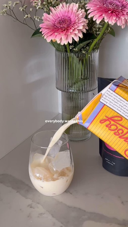 Instagram post by @intuitionnutrition_ for Tropeaka. Caption reads: How can you say no to a strawberry matcha....