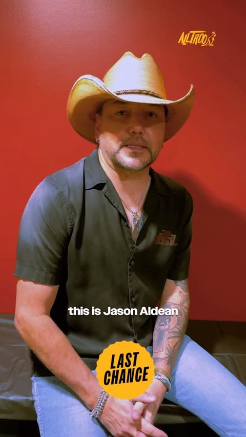 Instagram post by @jasonaldean for Alltroo. Caption reads: [...] be part of something huge. Enter here:....