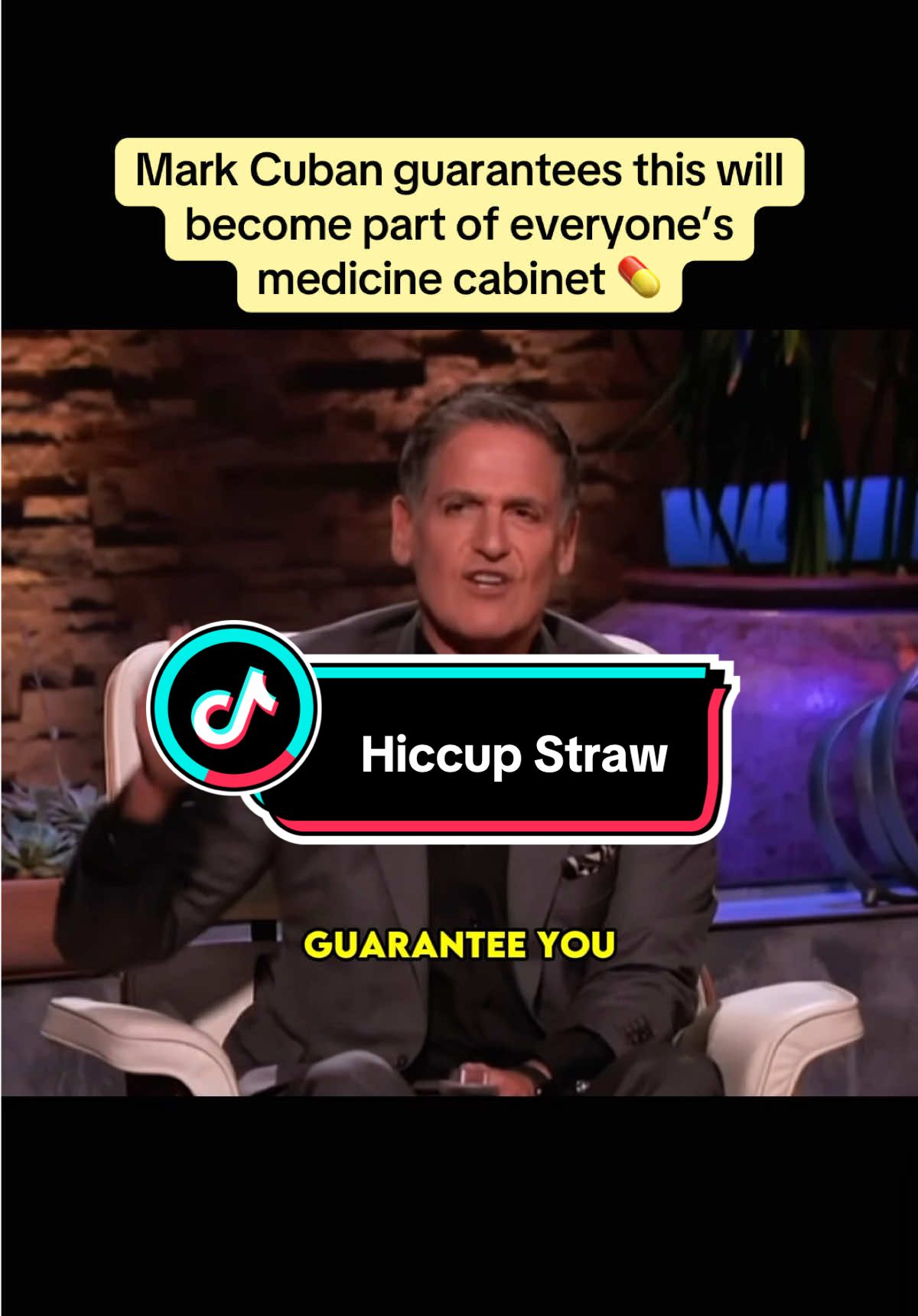 TikTok post by @nathanknows7 for HiccAway. Caption reads: Hiccaway hiccup straw @HiccAway - Stops Hiccups....