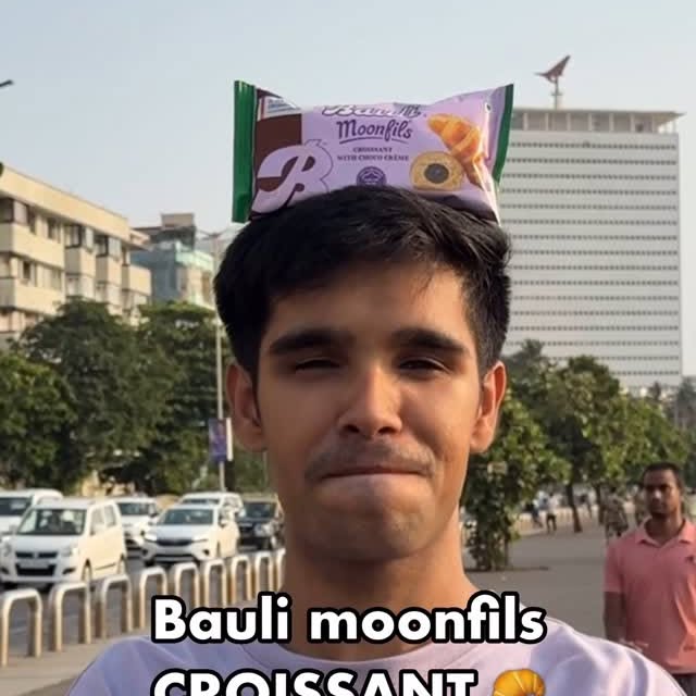 Instagram post by @katariaaryann for Bauli. Caption reads: [...] chata hai toh mere ko chalega 🥹🇮🇹🥐....
