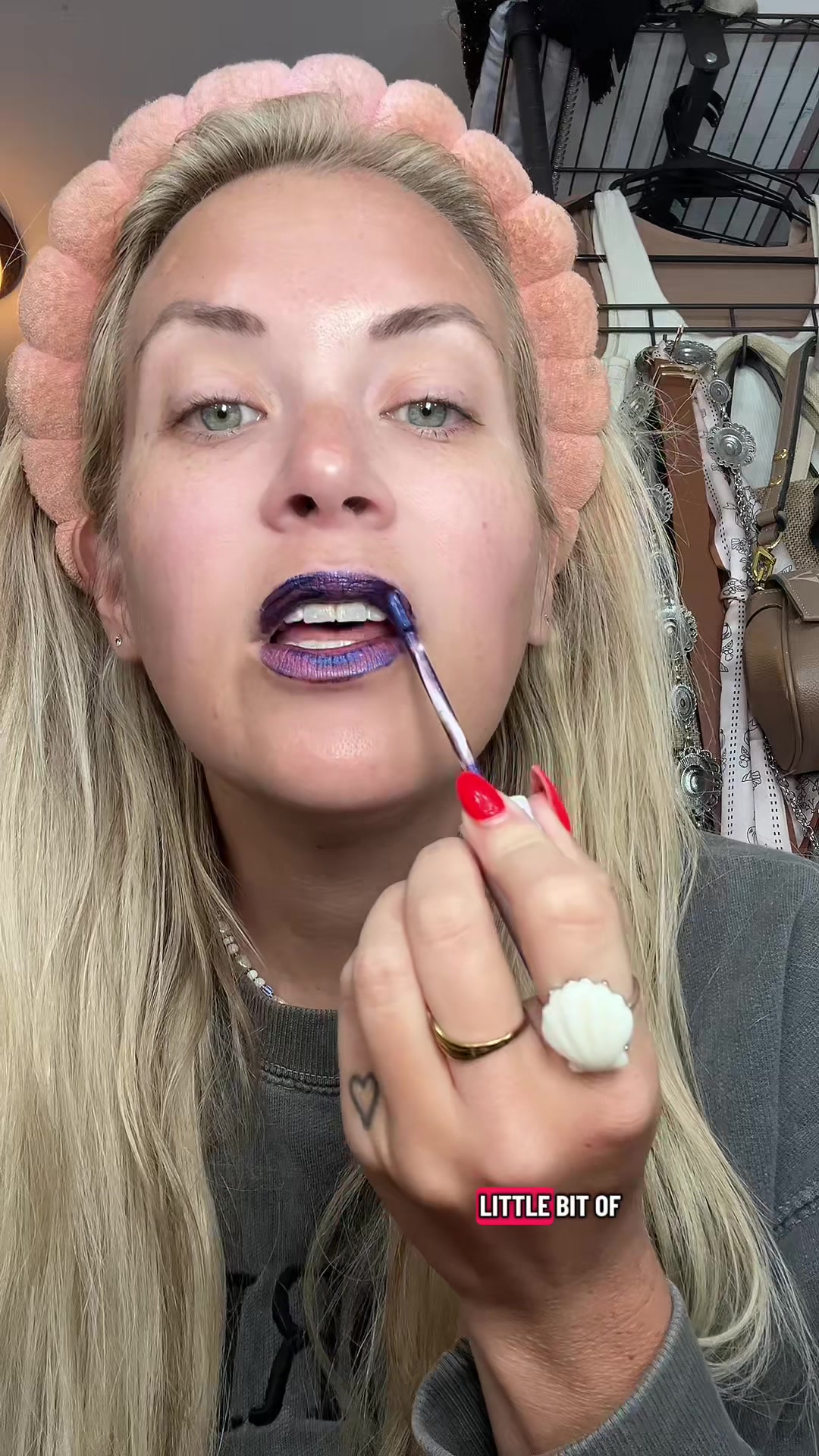 TikTok post by @itsmandymorrell for Milani Cosmetics. Caption reads: [...] @tarte cosmetics @Milani Cosmetics #grwm....