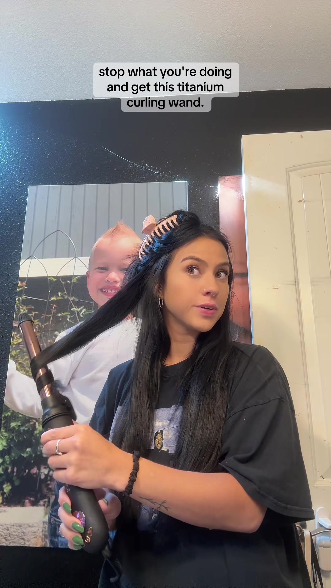 TikTok post by @brittneynolte for FoxyBae Hair. Caption reads: My literal new favorite curler!! @FoxyBae Hair....