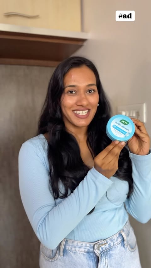 Instagram post by @ananyashinde__ for Joy Personal Care. Caption reads: Hydration that feels weightless ✨ Meet Joy Hydra....
