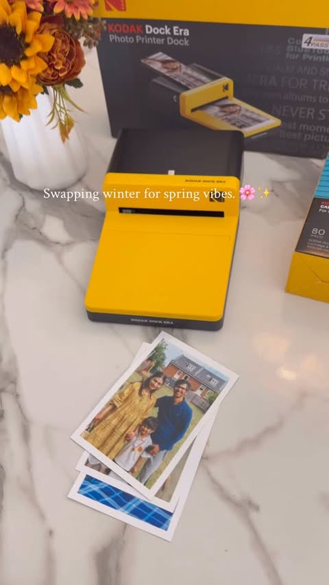 Instagram post by @liveabouts for Kodak Photo Printer. Caption reads: [...] home feel like you. 📸🤍 Gifted by....