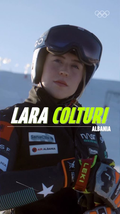 Instagram post by @laracolturiofficial for Olympics. Caption reads: Born into a family of Olympians, Lara Colturi is....