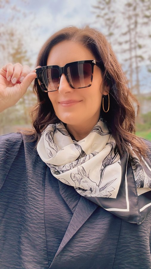 Instagram post by @evolvingover50 for Visionworks. Caption reads: [...] designed in Italy, and available at....