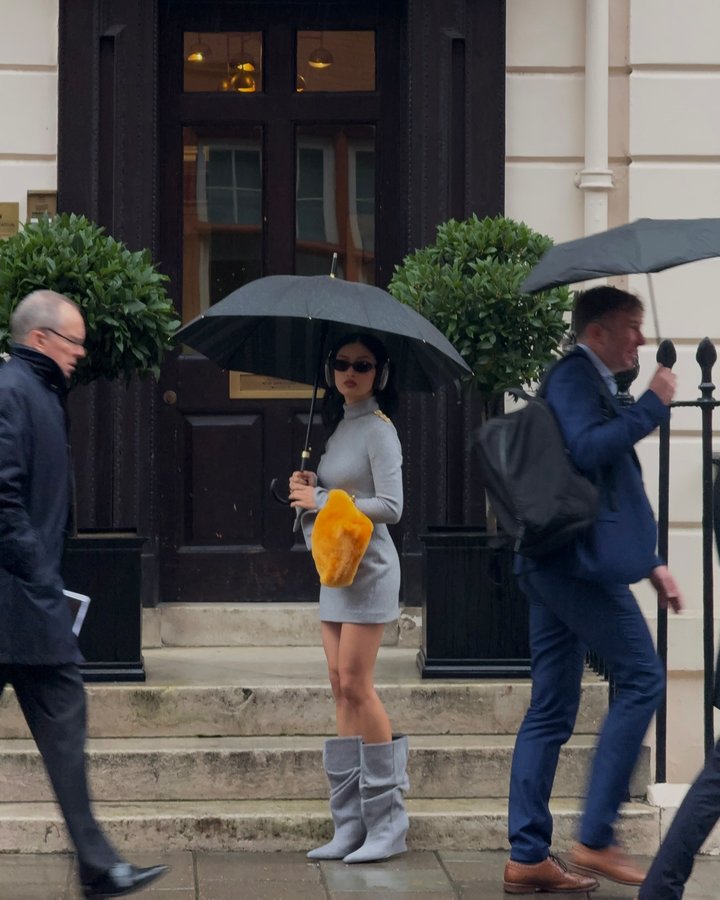 Instagram post by @thanya for Balmain. Caption reads: orange mood 🍊 @balmain.