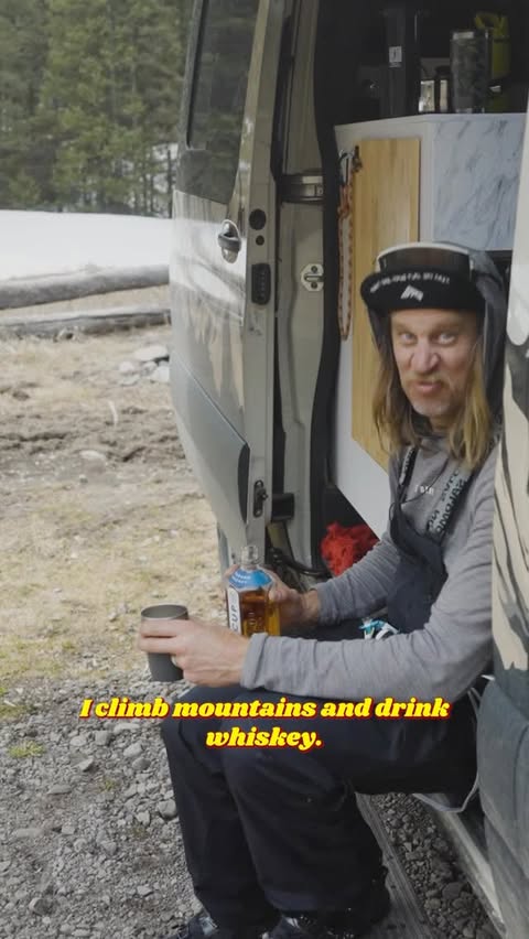 Instagram post by @codytownsend for TINCUP Whiskey. Caption reads: [...] skied on it, it all makes sense.....