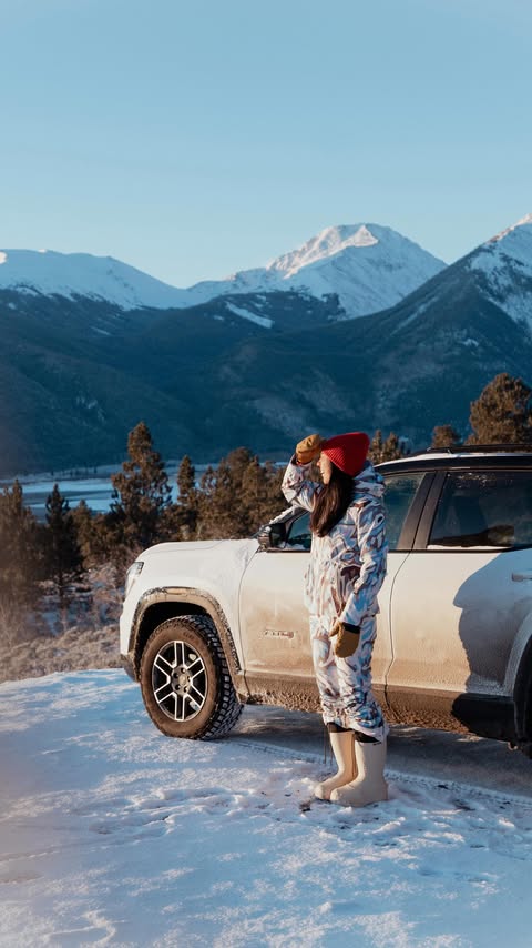 Instagram post by @rachelpuu for GMC. Caption reads: a winter with @gmc = a winter full of....