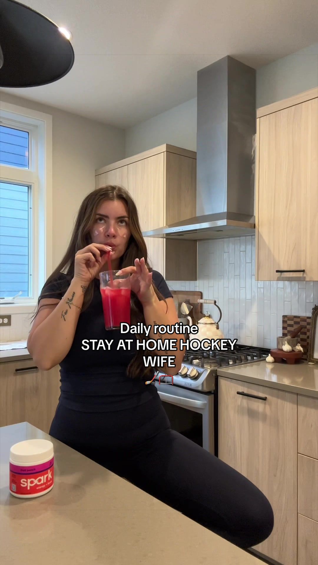 TikTok post by @whitneykaskisuo for AdvoCare. Caption reads: [...] wife gets exhausting but thankfully....
