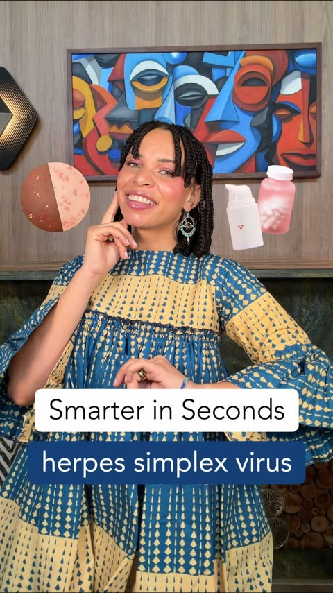Instagram post by @blairimani for Wisp. Caption reads: [...] get Smarter in Seconds about herpes with....