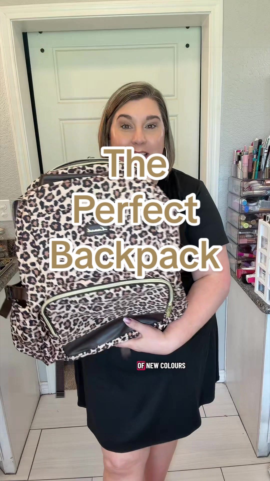 TikTok post by @jenniferwolseybeautybiz for Lovevook. Caption reads: This new backpack from @Lovevook Bags is perfect....