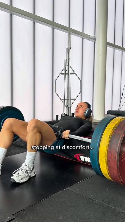 Instagram post by @abbiedennisonfit for Gymshark. Caption reads: One of the biggest things holding people back in....