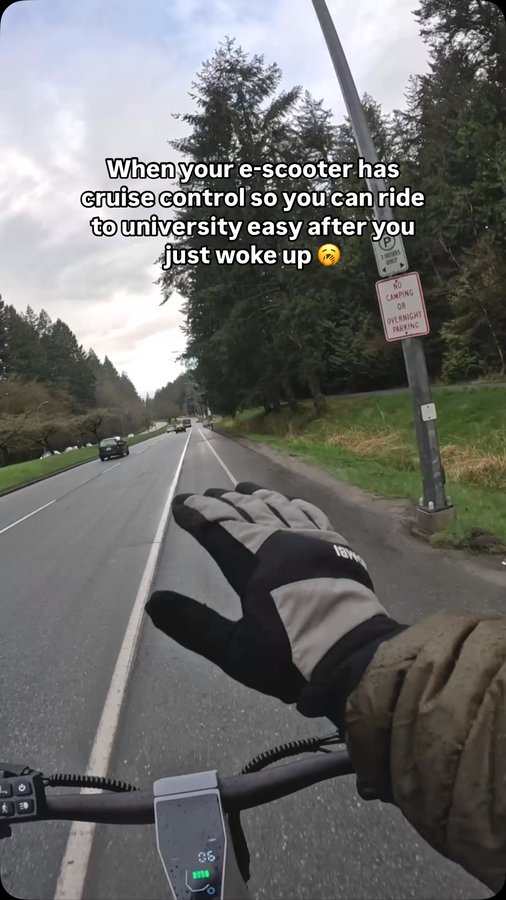 Instagram post by @scooterdomm for Gotrax. Caption reads: The GOTRAX GX2s cruise control by @ridegotrax....