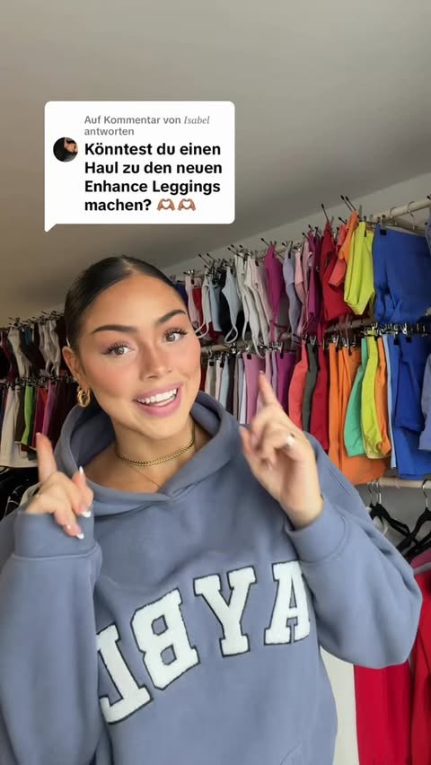 Instagram post by @julialni for AYBL. Caption reads: @aybl Enhance Collection Try-On 🤍💅🏽 
10% off....